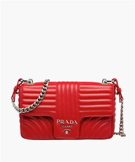 prada diagramme shoulder bag red|prada emblem shoulder bag.